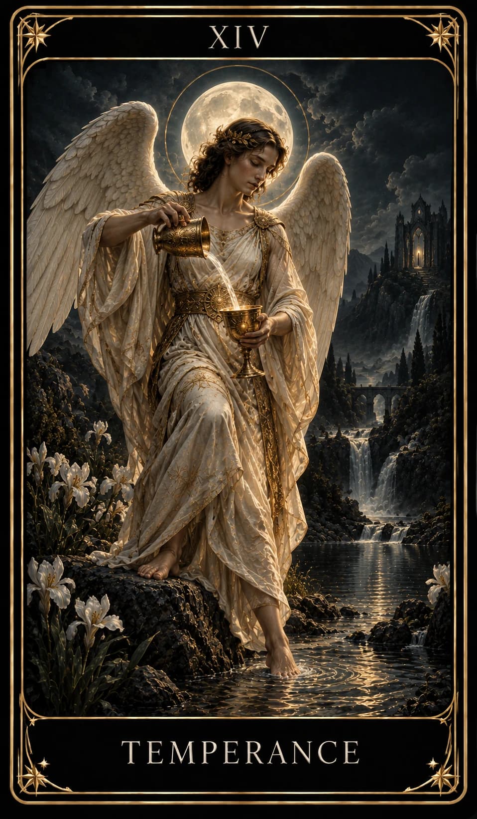 Temperance tarot card, upright.